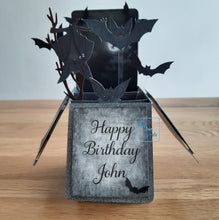 Load image into Gallery viewer, Vampire bat pop up box card
