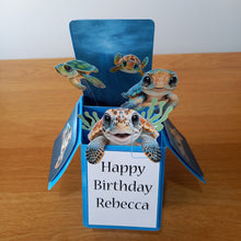 Load image into Gallery viewer, Turtle pop up box card