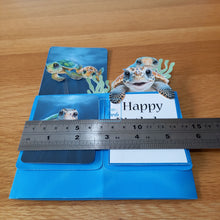 Load image into Gallery viewer, Turtle pop up box card