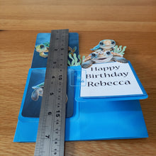 Load image into Gallery viewer, Turtle pop up box card