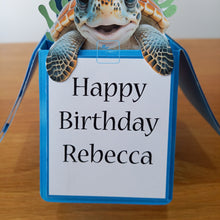 Load image into Gallery viewer, Turtle pop up box card