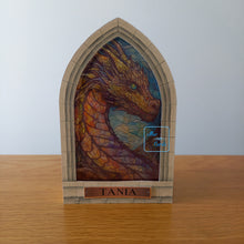 Load image into Gallery viewer, Stained glass window dragon card