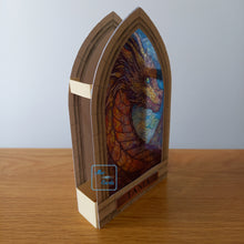 Load image into Gallery viewer, Stained glass window dragon card