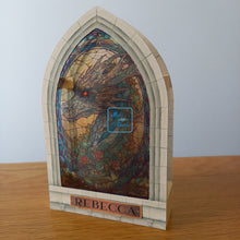 Load image into Gallery viewer, Stained glass window dragon card