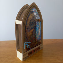 Load image into Gallery viewer, Stained glass window dragon card