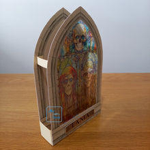 Load image into Gallery viewer, Stained glass window zombie card