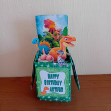 Load image into Gallery viewer, Dinosaur Jurassic pop up box card