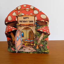 Load image into Gallery viewer, Mushroom house pop up box card