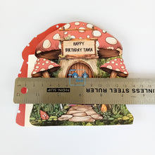 Load image into Gallery viewer, Mushroom house pop up box card