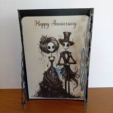 Load image into Gallery viewer, Gothic wedding couple gatefold
