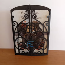 Load image into Gallery viewer, Gothic wedding couple ornate gatefold card