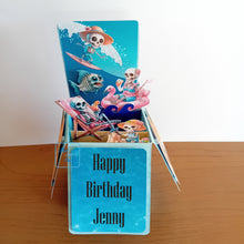 Load image into Gallery viewer, Summer skeleton pop up box card