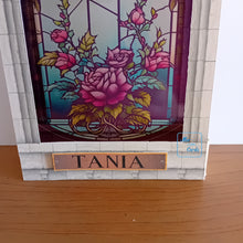 Load image into Gallery viewer, Rose stained glass window