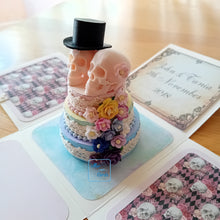 Load image into Gallery viewer, Pastel Goth Exploding Box Card with Skulls & Celebration Cake