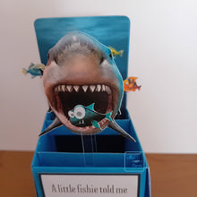Load image into Gallery viewer, Funny, bad taste shark pop up box card