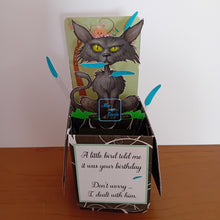 Load image into Gallery viewer, Funny, bad taste cat pop up box card