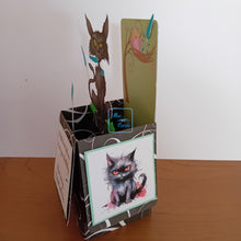 Load image into Gallery viewer, Funny, bad taste cat pop up box card