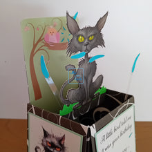 Load image into Gallery viewer, Funny, bad taste cat pop up box card