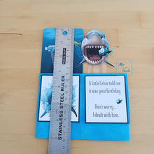 Load image into Gallery viewer, Funny, bad taste shark pop up box card