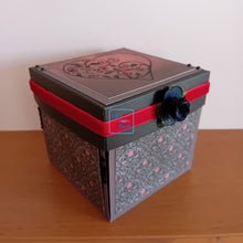 Load image into Gallery viewer, Gothic Exploding Box Card with Skulls & Celebration Cake