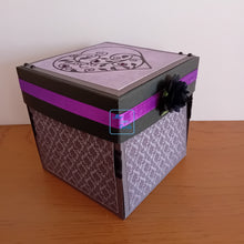 Load image into Gallery viewer, Gothic Exploding Box Card with Skulls & Celebration Cake