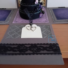 Load image into Gallery viewer, Gothic Exploding Box Card with Skulls & Celebration Cake