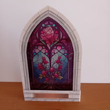 Load image into Gallery viewer, Rose stained glass window