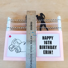 Load image into Gallery viewer, Boxing ring with female boxers pop up box card