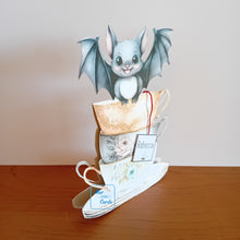 Load image into Gallery viewer, Bat tea pop out card