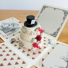 Load image into Gallery viewer, Alice in Wonderland celebration cake exploding box card