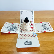 Load image into Gallery viewer, Alice in Wonderland celebration cake exploding box card