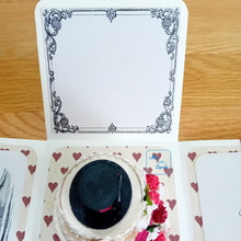 Load image into Gallery viewer, Alice in Wonderland celebration cake exploding box card