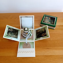 Load image into Gallery viewer, Woodland themed celebration cake exploding box card