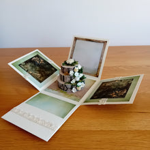 Load image into Gallery viewer, Woodland themed celebration cake exploding box card