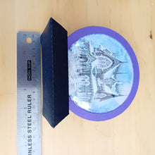 Load image into Gallery viewer, Gothic house snowglobe card