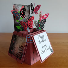 Load image into Gallery viewer, Gothic butterfly pop up box card