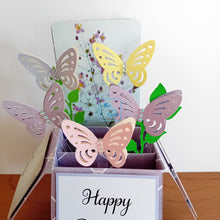 Load image into Gallery viewer, Butterfly pop up box card