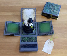 Load image into Gallery viewer, Gothic Exploding Box Card with Skulls & Celebration Cake