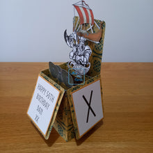 Load image into Gallery viewer, Celtic / Viking ship pop up box card