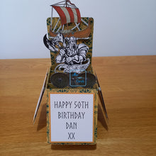 Load image into Gallery viewer, Celtic / Viking ship pop up box card