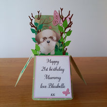 Load image into Gallery viewer, Shih Tzu puppy dog pop up box card