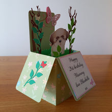 Load image into Gallery viewer, Shih Tzu puppy dog pop up box card