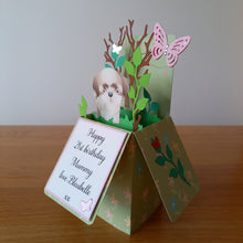 Load image into Gallery viewer, Shih Tzu puppy dog pop up box card