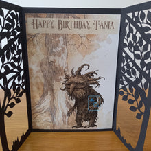Load image into Gallery viewer, Forest creature gatefold card
