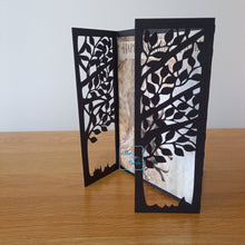 Load image into Gallery viewer, Forest creature with pipes tree gatefold card