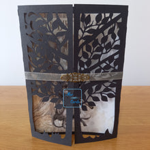 Load image into Gallery viewer, Forest creature with pipes tree gatefold card