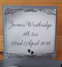 Load image into Gallery viewer, Gothic bat, skull or ghost baby shoes exploding box card