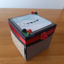 Load image into Gallery viewer, Gothic bat, skull or ghost baby shoes exploding box card