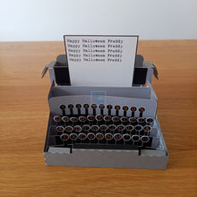 Load image into Gallery viewer, Horror inspired typewriter card