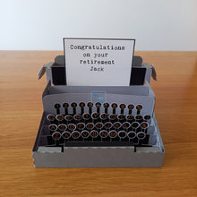 Load image into Gallery viewer, Horror inspired typewriter card